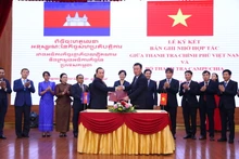 越南政府监察总署与柬埔寨监察部签署合作备忘录。