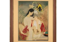 画家黎 谱 的作品《沐浴》（ Le bain ）。