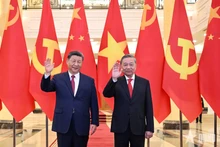 越共中央总书记苏林和中共中央总书记、中国国家主席习近平。