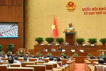 与会代表讨论为学前儿童及中小学生免除和资助学费。（图片来源：越通社）