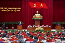 越共十三届中央委员会会议第一天。