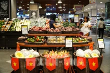 在马来西亚永旺超市的越南商品。（图片来源：越通社）