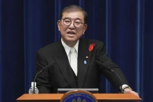 日本首相石破茂。（图片来源：Kyodo）