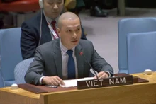 越南常驻联合国代表团副团长阮黄原公使衔参赞。