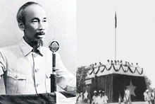 1945年9月2日，胡志明主席在巴亭广场宣读《独立宣言》，宣布越南民主共和国诞生。（图片来源：越通社）