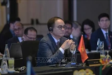 越南内务部副部长武战胜率领越南代表团出席会议。（图片来源：越通社）