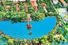 北宁省李朝历代皇帝祠庙、陵墓历史遗迹区配景图。