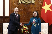 越南国家代主席武氏映春在会见瑞士新任驻越南大使。（图片来源：越通社）