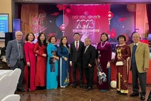 在斯洛伐克越南人欢庆2023新年。（图片来源：越通社）