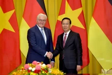 国家主席武文赏与德国总统弗兰克-瓦尔特·施泰因迈尔。