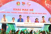 响应2023年儿童行动月的暑期活动开幕式。