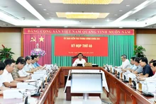越共中央纪检委员会第四十六次会议场景。