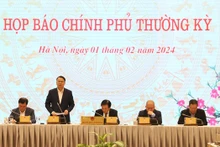 越南财政部副部长阮德之在会上发表讲话。