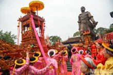 河内市民兴高采烈参加癸卯春节玉回-栋多大捷纪念仪式【组图】