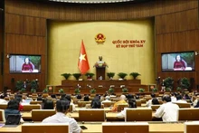 越南第十五届国会第八次会议场景。