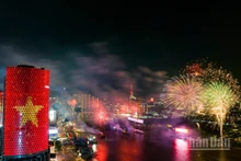 解放50年后，烟花绚烂点亮胡志明市的夜空【组图】