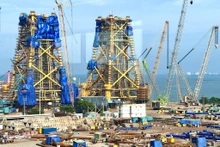 PTSC海上风电项目基地施工现场。（图片来源：越通社）