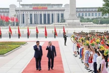 中共中央总书记、中国国家主席习近平在北京主持仪式，欢迎越共中央总书记、国家主席苏林于2024年8月18日至20日对中国进行国事访问。（图片来源：越通社）