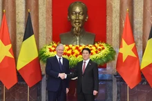 越南国家主席梁强会见比利时国王菲利普【组图】