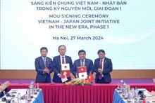 “新纪元‘越日联合倡议’（第一阶段）“签署仪式。