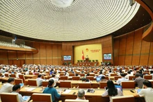 越南第十五届国会第三次会议场景。