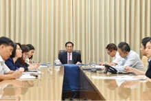 越南外交部长裴青山与英国外交大臣卡梅伦通电话。