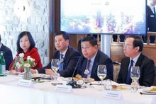 越南计划与投资部部长阮志勇出席会议并发表讲话。（图片来源：越通社）