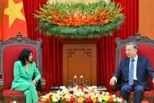 越共中央总书记苏林会见委内瑞拉副总统德尔西·罗德里格斯【组图】