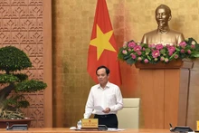 越南政府副总理，打击非法、不报告和不受管制（IUU）捕鱼国家指导委员会主任陈流光主持会议。