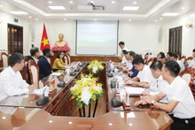 会谈场景。（图片来源：hanam.gov.vn）