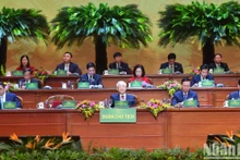 越共中央总书记阮富仲和越南党、国家领导人出席越南农民协会第八次全国代表大会开幕会【组图】