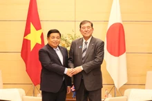 越南政府副总理阮志勇会见日本首相石破茂。（图片来源：VGP）