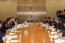 会谈场景。（图片来源：越通社）