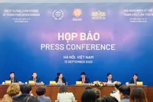 第九届全球青年议员大会国际新闻发布会。