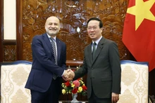 国家主席武文赏在主席府会见意大利驻越南大使安东尼奥·亚历山德罗。（图片来源：越通社）