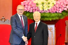 越共中央总书记阮富仲会见澳大利亚总理安东尼·阿尔巴尼斯。