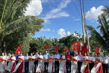国家级特殊遗迹盖争基地“祖国国旗之路”项目正式落成。（图片来源：越通社）