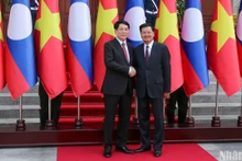 越南国家主席梁强同老挝人民革命党中央总书记、老挝国家主席通伦·西苏里举行会谈【组图】