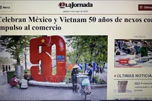 墨西哥最大左翼日报《La Jornada》刊登文章《墨西哥与越南庆祝50年关系与贸易促进活动》。（屏幕截图）