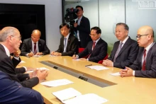 苏林总书记、国家主席会见法国企业雇主联盟主席。（图片来源：越通社）