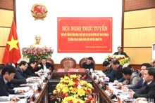 范明正总理主持加快从广平省广泽至兴安省诺街的500 kV输电线路扩建项目施工进度会议