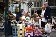 英国伦敦市中心的一个市场。（图片来源：路透社）