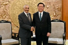 阮重义部长会见摩洛哥王国抵抗运动和退伍军人事务高级专员穆斯塔法·埃尔·克蒂里。