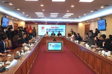 第九届越南全国对外新闻奖新闻发布会场景。