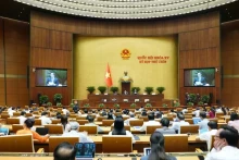 第十五届国会第九次会议场景。