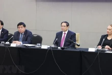 越南政府总理范明正与新西兰企业举行座谈会。（图片来源：越通社）