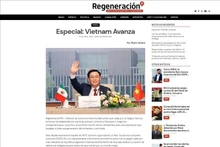 墨西哥媒体密集报道越南国会主席王廷惠访问拉美的信息。（图片来源：越通社）