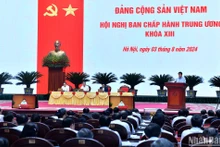 越南共产党第十三届中央委员会会议8月3日下午在河内举行闭幕会。