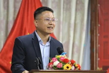 Metfone总经理高孟德在签字仪式上发言。