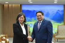 越南总理范明正和美国贸易代表凯瑟琳·泰。